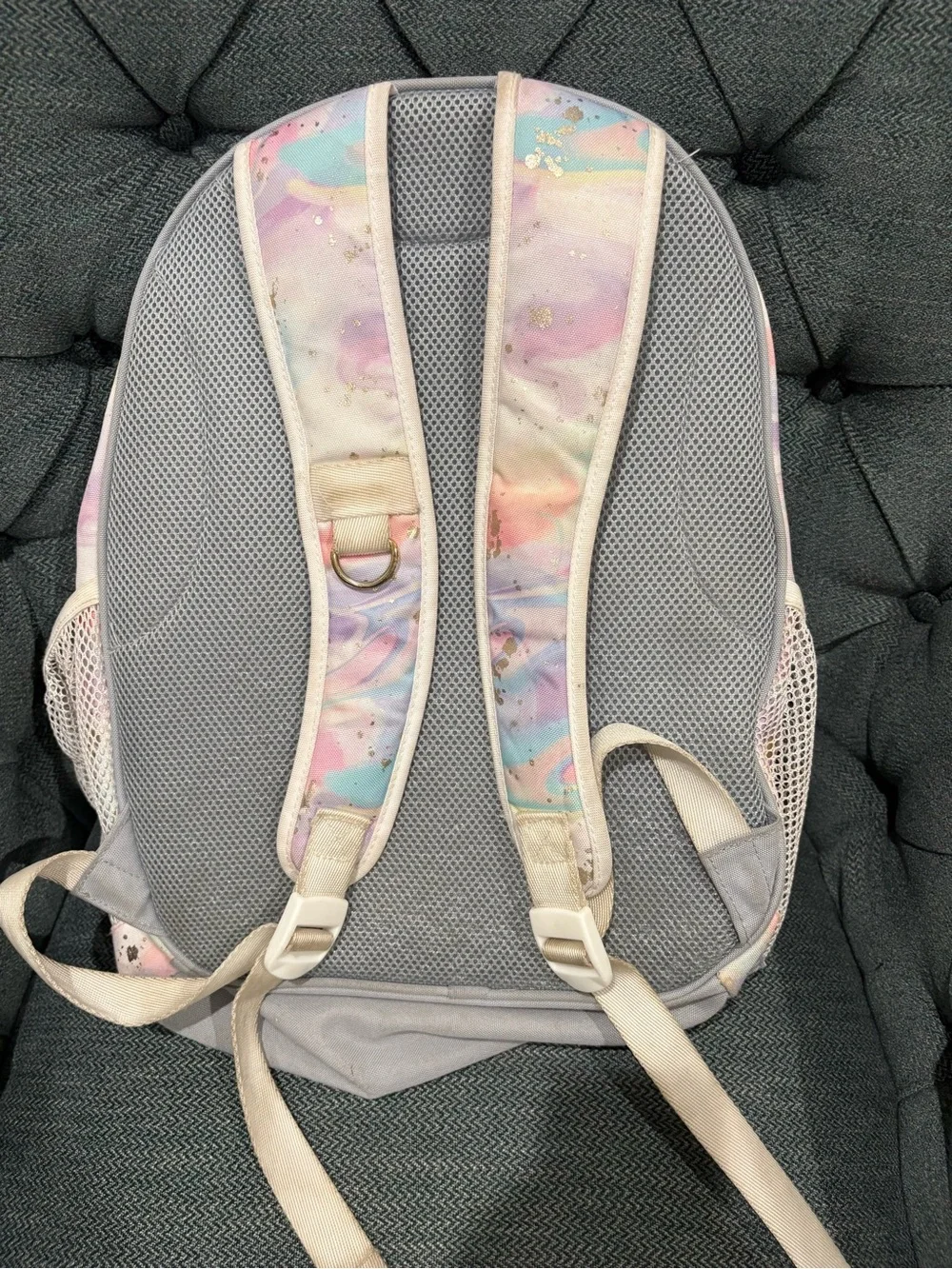 Pottery Barn Teen *Limited Edition* Pastel Swirl Backpack with Gold Accents